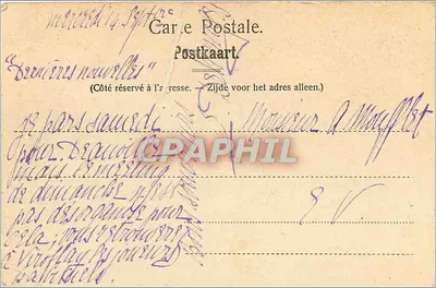Bilhete postal antigo Environs de Bruxelles Chateau au d'Elewyt — Verso
