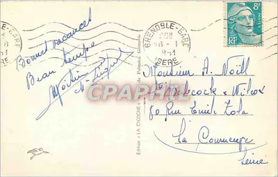 Grenoble — Teleferyk, Stacja startowa i Bastylia — Wydanie « La Cricogne » seria 49 — Rewers