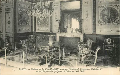 Rueil — Castelo da Malmaison, antiga Residência do Imperador Napoleão I e da Imperatriz Joséphine, o Salão — ND Phot.