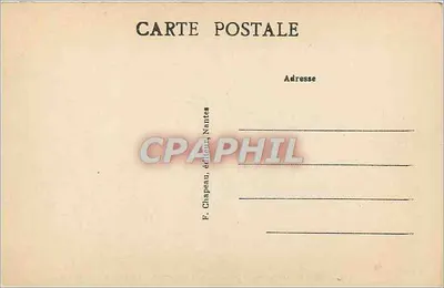 Missillac (Loire-Inf.) — Castelo de La Brétesche — Conjunto sobre o Lago — F. Chapeau, Nantes, n°177 — Verso