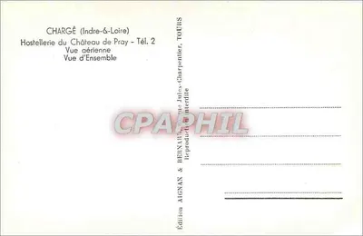 Zamek Pray — Widok z powietrza — Edition AIGNAN & BERNAN, Tours — Rewers