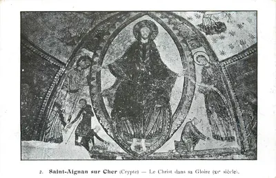 Saint-Aignan-sur-Cher — O Cristo em Sua Glória — Cripta (século xie)