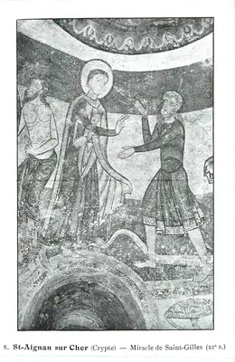 St-Aignan sur Cher — Cripta — Milagre de São Gil (século XI)