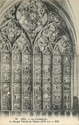 Dol — A Catedral. O Grande Vitral do Coro (século XII) — ND