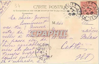 Montpellier - Castelo d'Água — Edição das Novas Galerias, Montpellier. N°7 — Verso