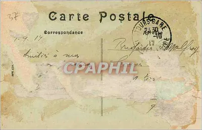 Tours (Indre-et-Loire) — A Loire, o Ponte de Pedra, a Biblioteca, o Museu de História Natural, a Escola de Belas Artes — A.P. — Verso