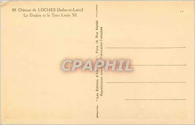 Kasteel van Loches (Indre-et-Loire) — De Donjon en de Toren van Lodewijk XI — Éditions d'Art-XXe, Parijs — Achterkant