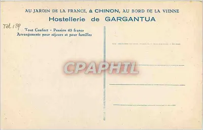 Chinon — rue du Palais — Palais du Baillage (15. Jahrhundert) — Photo Reuns — Rückseite