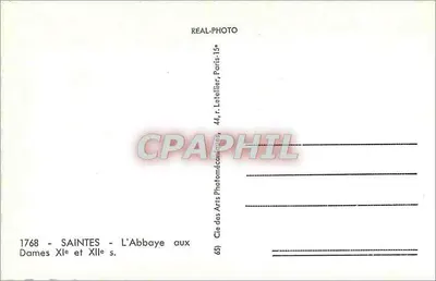 Saintes — Klasztor Damski — X i XII w. — Spółka Sztuki Fotomechanicznej, Paryż — Rewers