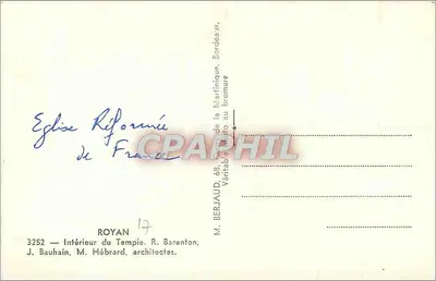 Wnętrze Reformowanego Kościoła w Royan — Royan, Charente-Maritime — Tito — Rewers