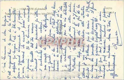Vista de Houlgate (Calvados) — praia e promenade — editor SABY, n°35 — Verso