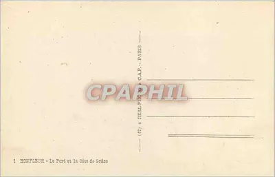 Honfleur — O Porto e a Costa da Graça — editor C.A.P. Paris — Verso