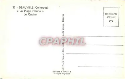 Deauville (Calvados) — Uitzicht op het Casino « La Plage Fleurie » — Uitgave Gaby — Achterkant