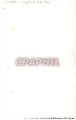 Baptistério São João — Poitiers — CL. COUVRAT, 123, Av. da Liberação — Verso