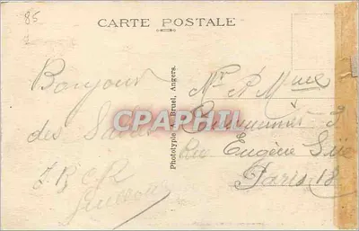 Les Sables-d'Olonne (Vendée) — Ogólny widok plaży i wybrzeża — A. B. — Rewers
