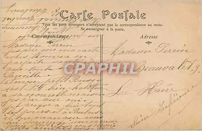 Cherbourg — Statua Napoleona I i Rada — ND Phot — Rewers