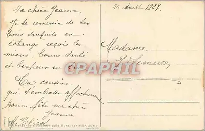 Bukiet lilii — Szczęśliwego urodzin — Meiblner & Buch, Lipsk, nr 2953 — Rewers