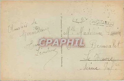 Gérardmer - Dolina Jezior Gérardmer Widok z Hohneck — wydawca nieznany, nr seryjny 61 — Rewers