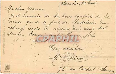 Arranjo de flores — Boa festa — editor MB, série 659, 1904 — Verso