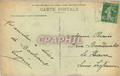 Bordeaux — De Staatbeeld van Vercingétorix — G. Artand, n°132 — Achterkant