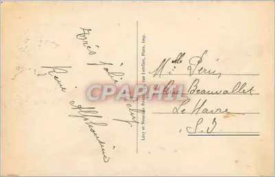 Um canto do Parque das Fontes — Vichy — Lévy e Neutraud, rua Letellier, Paris, Imp. n°324 — Verso