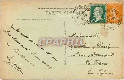 Bordeaux - Monument dos Girondinos — editor desconhecido, n° 24 — Verso
