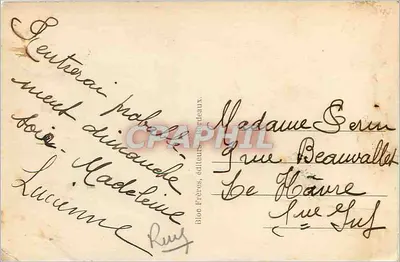 Biarritz (Costa Basca) — O Rocher du Basta — Bloch Frères, Bordeaux — Verso