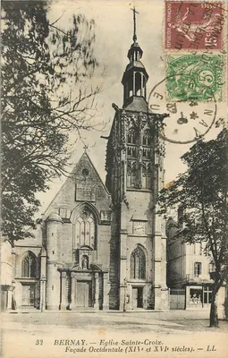 Bernay — Igreja de Santa Cruz, Facha Ocidental (séculos XIV e XVI) — LL