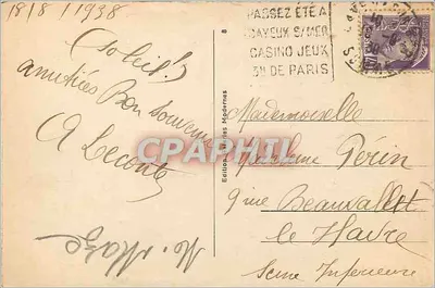 CAYEUX-sur-MER — A Praia e Bar do Sol — Éditions Modernes n°65 — Verso
