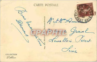 O Hohneck — Vista da Martinswand — Imp. Ed. Braun, Dornach — Verso