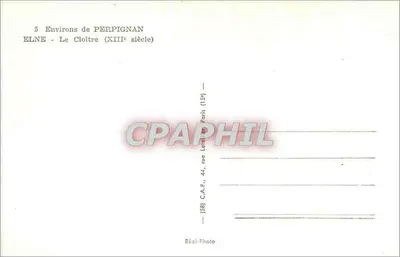 Elne - O Claustro (século XIII) — Cerca de Perpignan — C.A.P. Paris — Verso