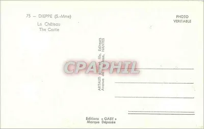 Zamek w Dieppe — widok panoramiczny — Wydawnictwo Gaby, Nantes — Rewers