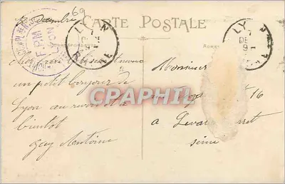 LYON — Pont Lafayette — Carrier édit, modèle déposé — Verso