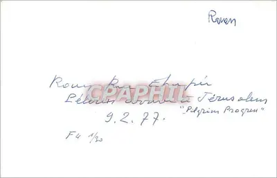 Raven — Pelerino de Évry e Jerusalém — F4 1/32 — Verso
