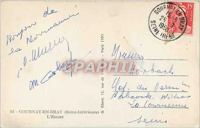 Igreja de Gournay-en-Bray — Seine-Inférieure — G. Réant, editor — Verso