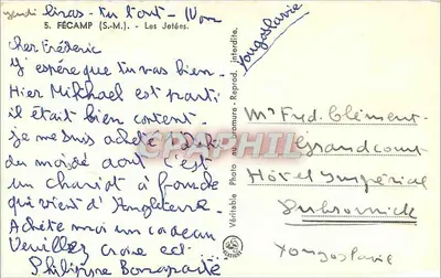 Fécamp — As Pontas — Foto verdadeira em bromure, proibida reprodução — Verso