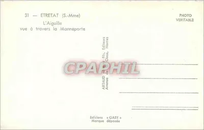 Étretat — Wzgórze Aiguille widziane przez Manneporte — Gaby — Rewers