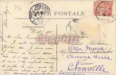 Ste-Adresse - A Praia de La Hève vista da Praia — N°37, editor Néel Ste-Adresse — Verso