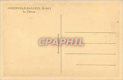 Angerville-Bailleul — O Castelo — Reprodução litográfica — Verso