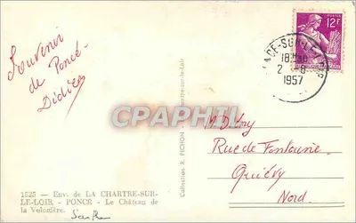 Zamek Volonière — Chartre-sur-le-Loir — wydawca CAP — Rewers