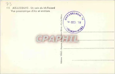 Aix-les-Bains - Kąt Mt-Revard — Pejzaż panoramiczny Aix i okolic — Wydawnictwo TÉLÉ, Impasse du Mt. Léon Blanc, Aix-les-Bains — Rewers