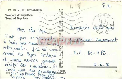 Grobowiec Napoleona — Paryż — Les Invalides — Estel — Rewers