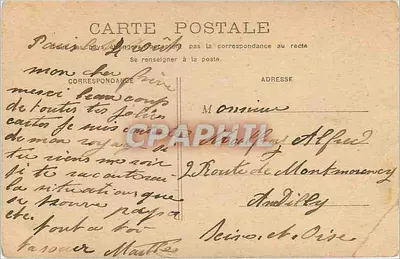 Paryż - Panthéon — widok budynku klasycznego z kopułą i kolumnadami — wydawca nieznany, numer serii nie widoczny — Rewers
