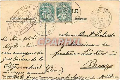 Chamonix — Wzgórze Blanc z Flégère — Jullien frères Fot. Wydawcy, Genewa, nr J.J. 2224 — Rewers