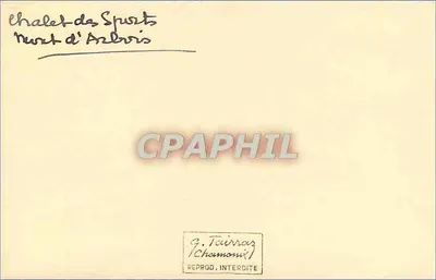 Chalet w Spurts — Północ od Arbuis — G. Tairnay / Chamonix — Rewers
