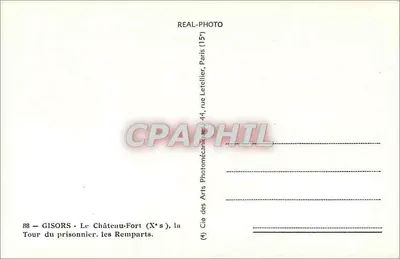 Gisors — Das Burgschloss (10. Jh.), die Gefängnisturm, die Mauern — Cie des Arts Photomécaniques, Paris — Rückseite