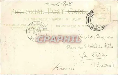 O lago, Crowborough, Warren — visão do lago com ponte e floresta — H.E.M. editor — Verso