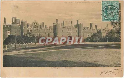 Hampton Court — visão do castelo — editor Fortnight & Neill, Londres