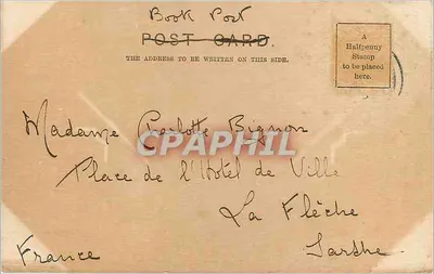 Hampton Court — visão do castelo — editor Fortnight & Neill, Londres — Verso