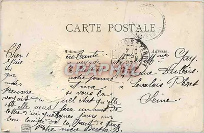 Bilhete postal antigo Roquefort (Aveyron) Interior das caves — Verso
